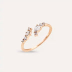 Thalia 0.31 CT Pear and Marquise Cut Diamond Rose Gold Ring