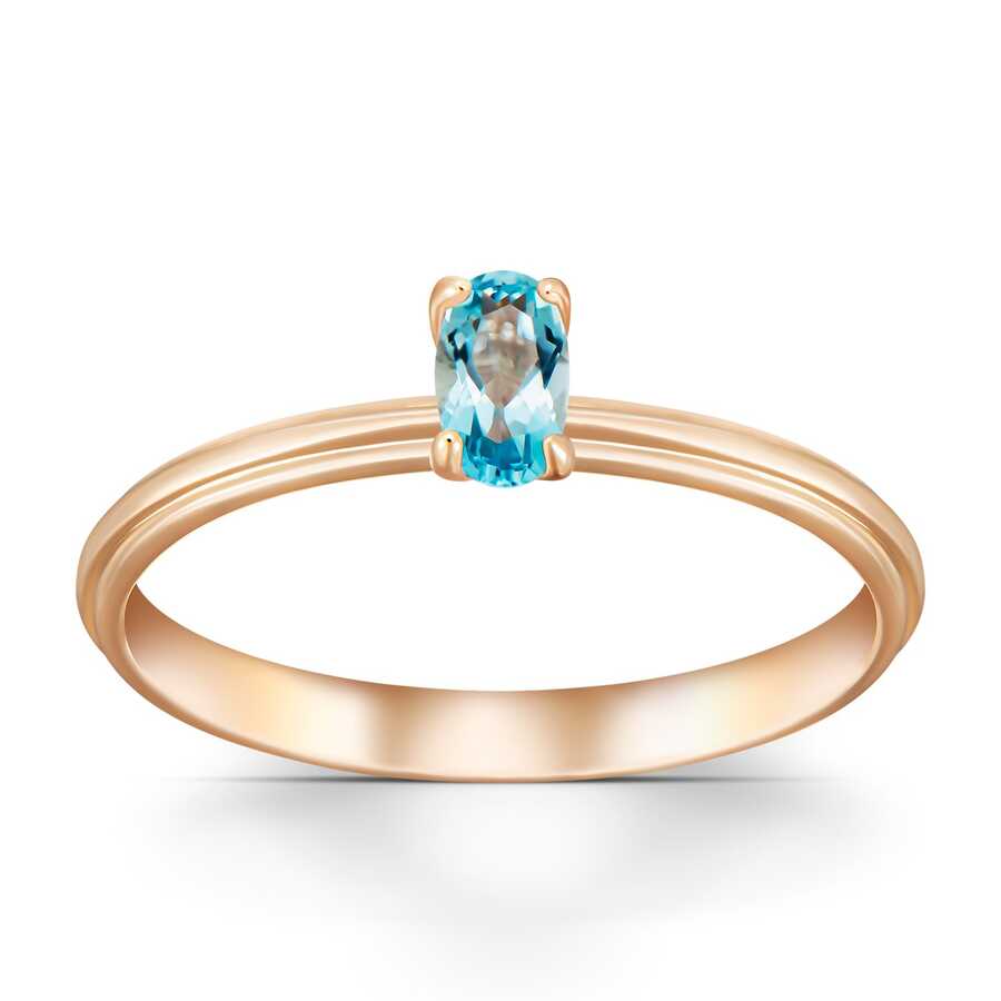 0,31 Karat Blue Topaz Yüzük