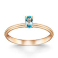 0,31 Karat Blue Topaz Yüzük