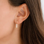 0.34 CT Baguette Diamond Dangle Earrings