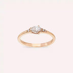 Eos 0.35 CT Pear Cut Diamond Rose Gold Ring