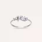 Rina 0.38 CT Pear Cut Diamond White Gold Ring