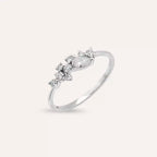 Rina 0.38 CT Pear Cut Diamond White Gold Ring