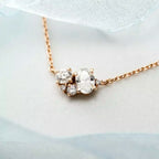 0.38 CT Pırlanta Taşlı Rose Altın Kolye