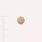 0.38 CT Pırlanta Taşlı Rose Altın Top Tek Küpe