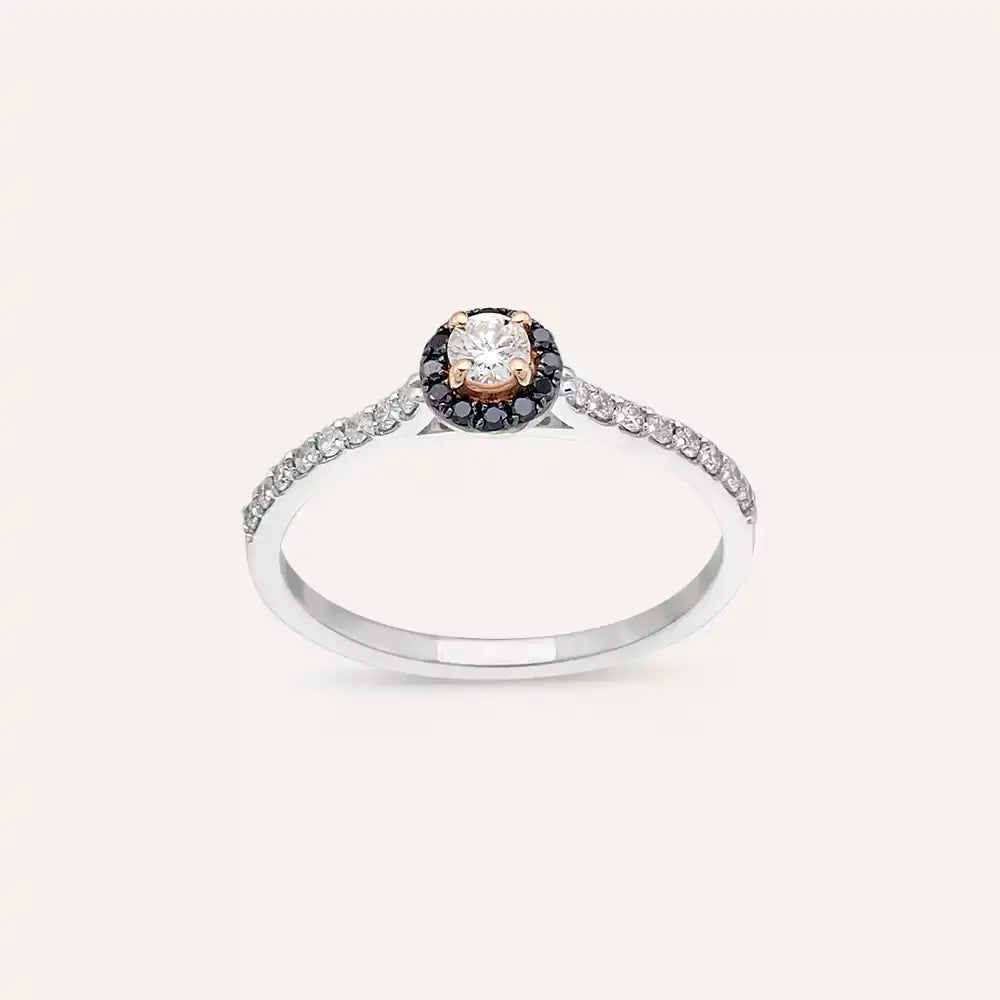 Notte 0.39 CT Black Diamond White Gold Ring
