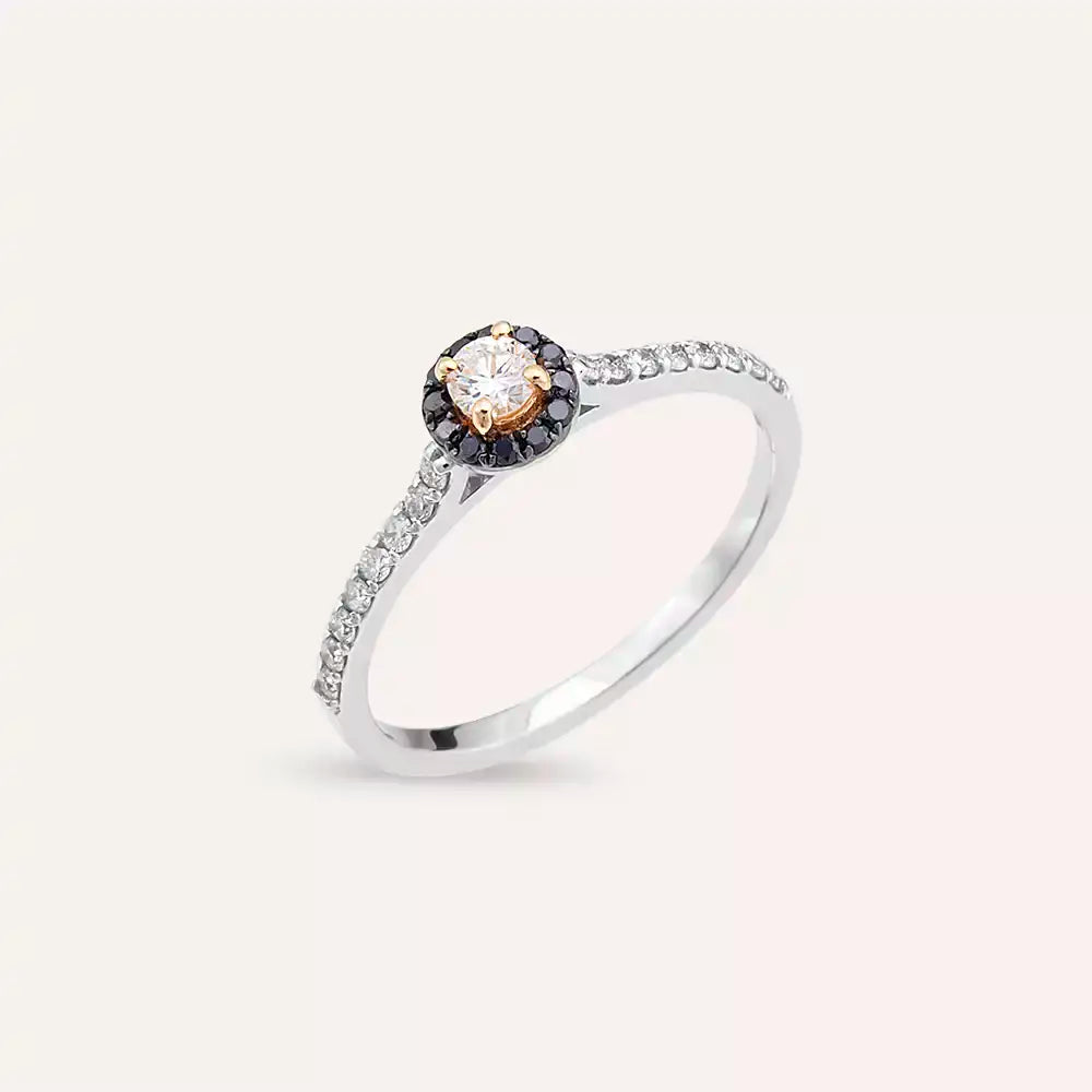 Notte 0.39 CT Black Diamond White Gold Ring