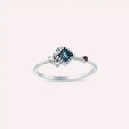 Zena 0.40 CT Multicolor Sapphire and Diamond White Gold Ring