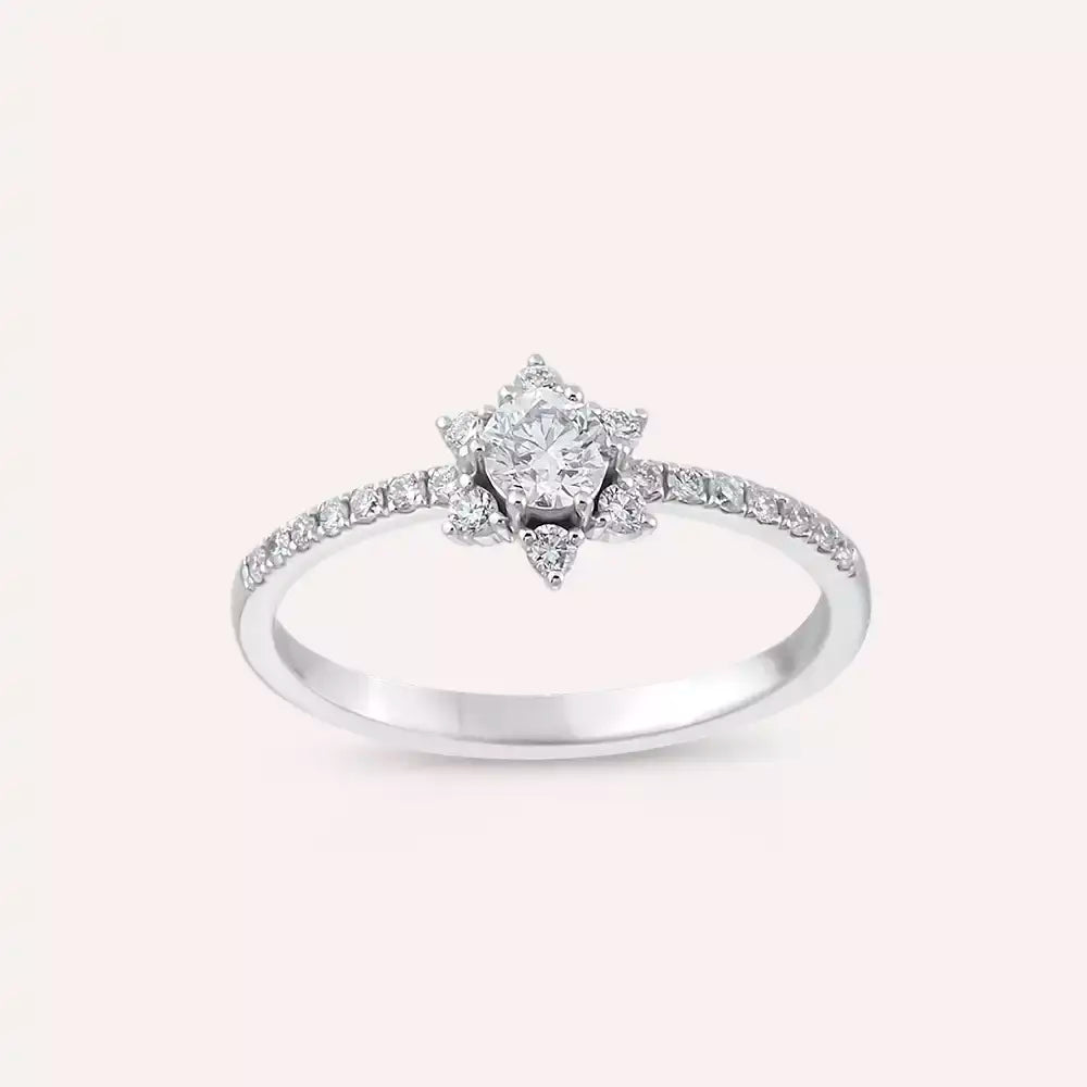 Esther 0.40 CT Diamond White Gold Ring
