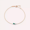 Rina 0.41 CT Emerald and Diamond Rose Gold Bracelet
