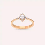 Elsa 0.42 CT Marquise Cut Diamond Rose Gold Ring