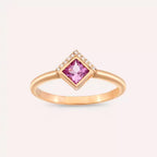 Kyra 0.44 CT Pink Sapphire and Diamond Rose Gold Ring