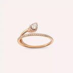 Swirl 0.48 CT Pear-Cut Diamond Rose Gold Ring