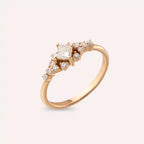 Chloe 0.48 CT Princess Cut Diamond Rose Gold Ring