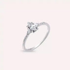 Unica 0.49 CT Markiz ve Damla Kesim Pırlanta Taşlı Beyaz Altın Yüzük