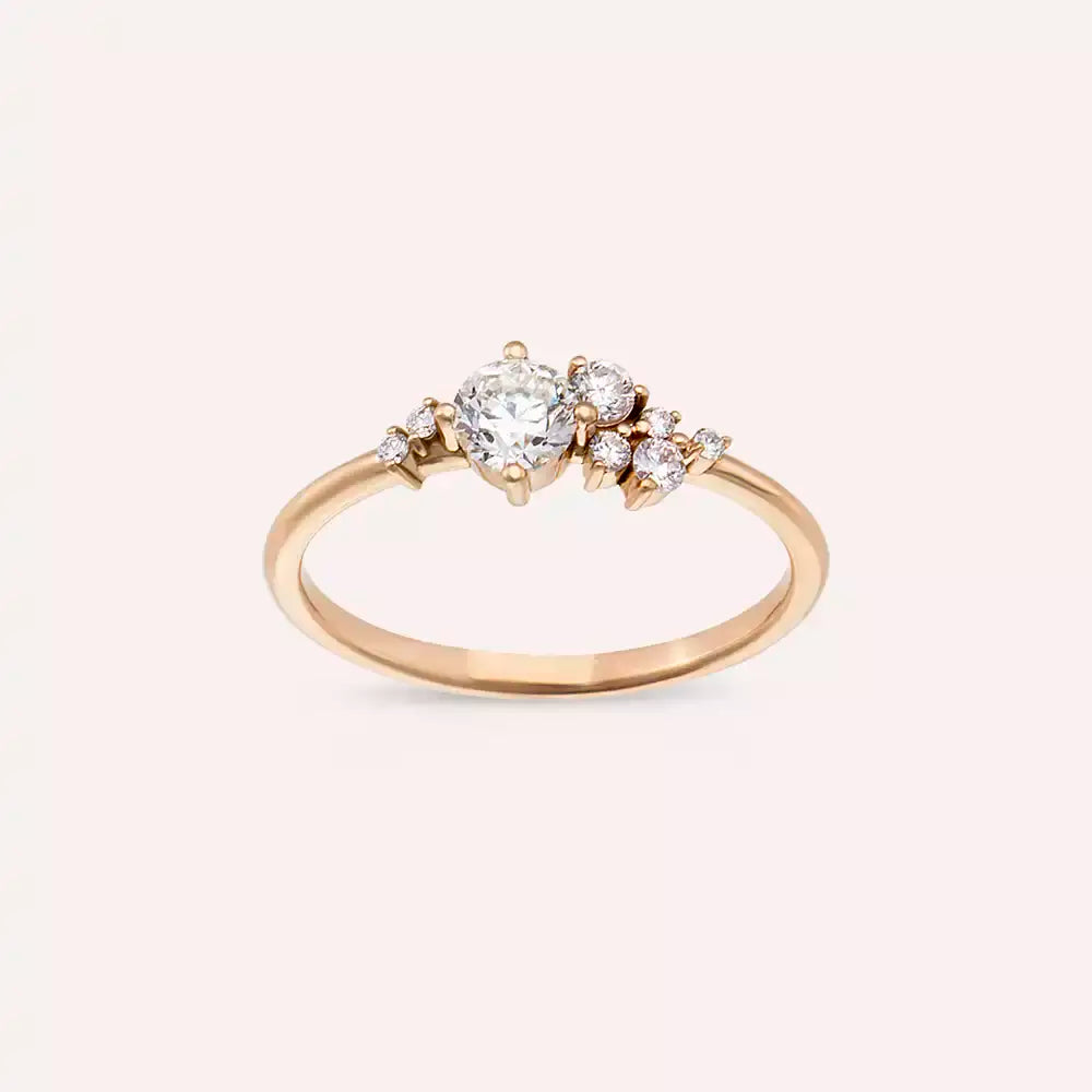 Solas 0.49 CT Diamond Rose Gold Ring