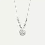 0.50 CT Baget Kesim Pırlanta Taşlı Beyaz Altın Kolye