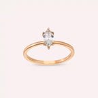 0.50 CT Marquise Cut Diamond Rose Gold Ring