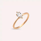 0.50 CT Marquise Cut Diamond Rose Gold Ring