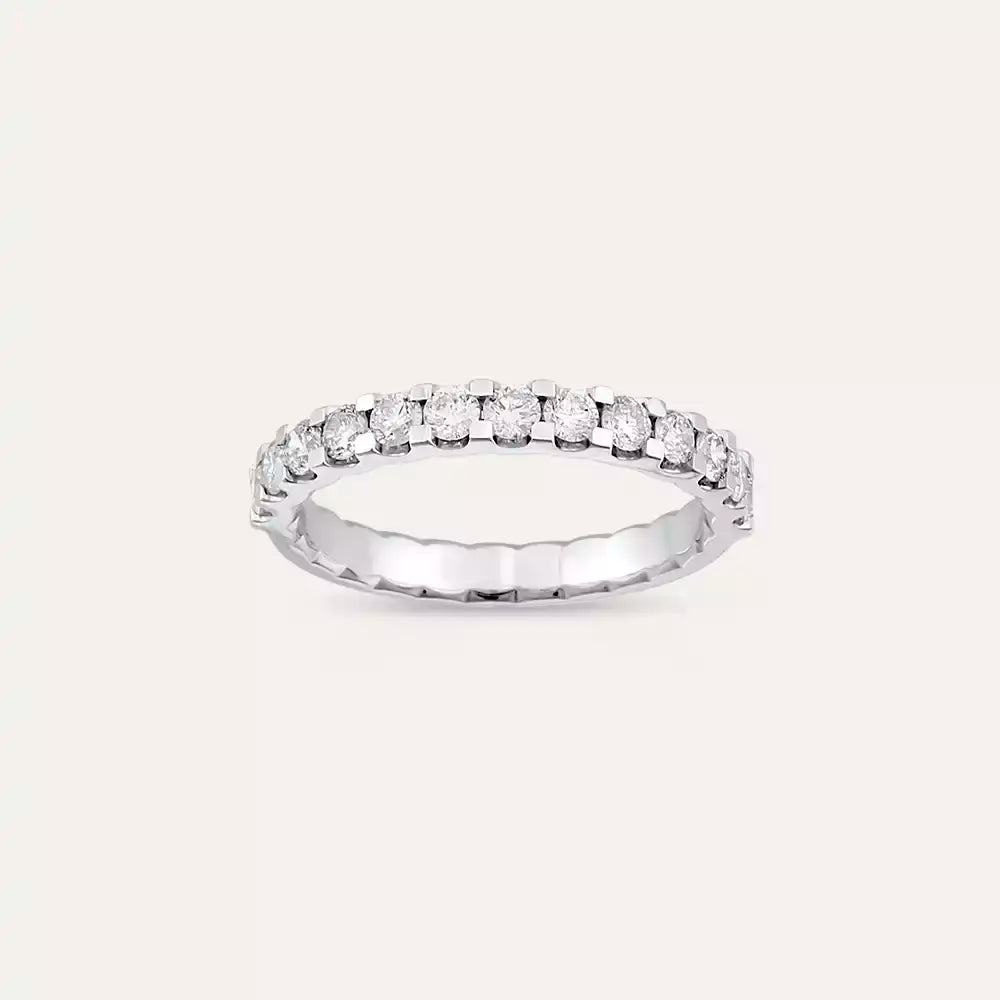 0.50 CT Diamond White Gold Half Eternity Ring