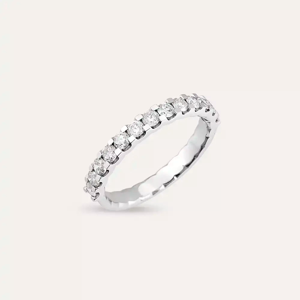 0.50 CT Diamond White Gold Half Eternity Ring
