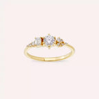 Lumen 0.51 CT Emerald Cut Diamond Yellow Gold Ring