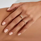 Lumen 0.51 CT Emerald Cut Diamond Yellow Gold Ring