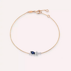 Rina 0.53 CT Sapphire and Diamond Rose Gold Bracelet