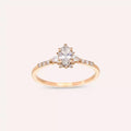 Unica 0.54 CT Marquise and Pear Cut Diamond Rose Gold Ring