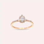 Unica 0.54 CT Marquise and Pear Cut Diamond Rose Gold Ring