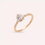 Unica 0.54 CT Marquise and Pear Cut Diamond Rose Gold Ring