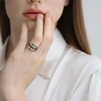 0.54 CT Diamond and Emerald Rose Gold Ring