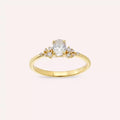 Gala 0.55 CT Oval Cut Diamond Yellow Gold Ring