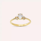 Gala 0.55 CT Oval Cut Diamond Yellow Gold Ring