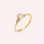 Gala 0.55 CT Oval Cut Diamond Yellow Gold Ring