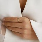 0.57 CT Golden Yellow Sapphire Diamond Yellow Gold Ring