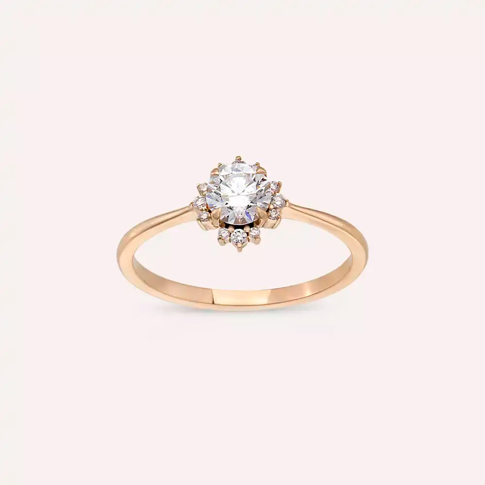 Dione 0.57 CT Diamond Rose Gold Ring