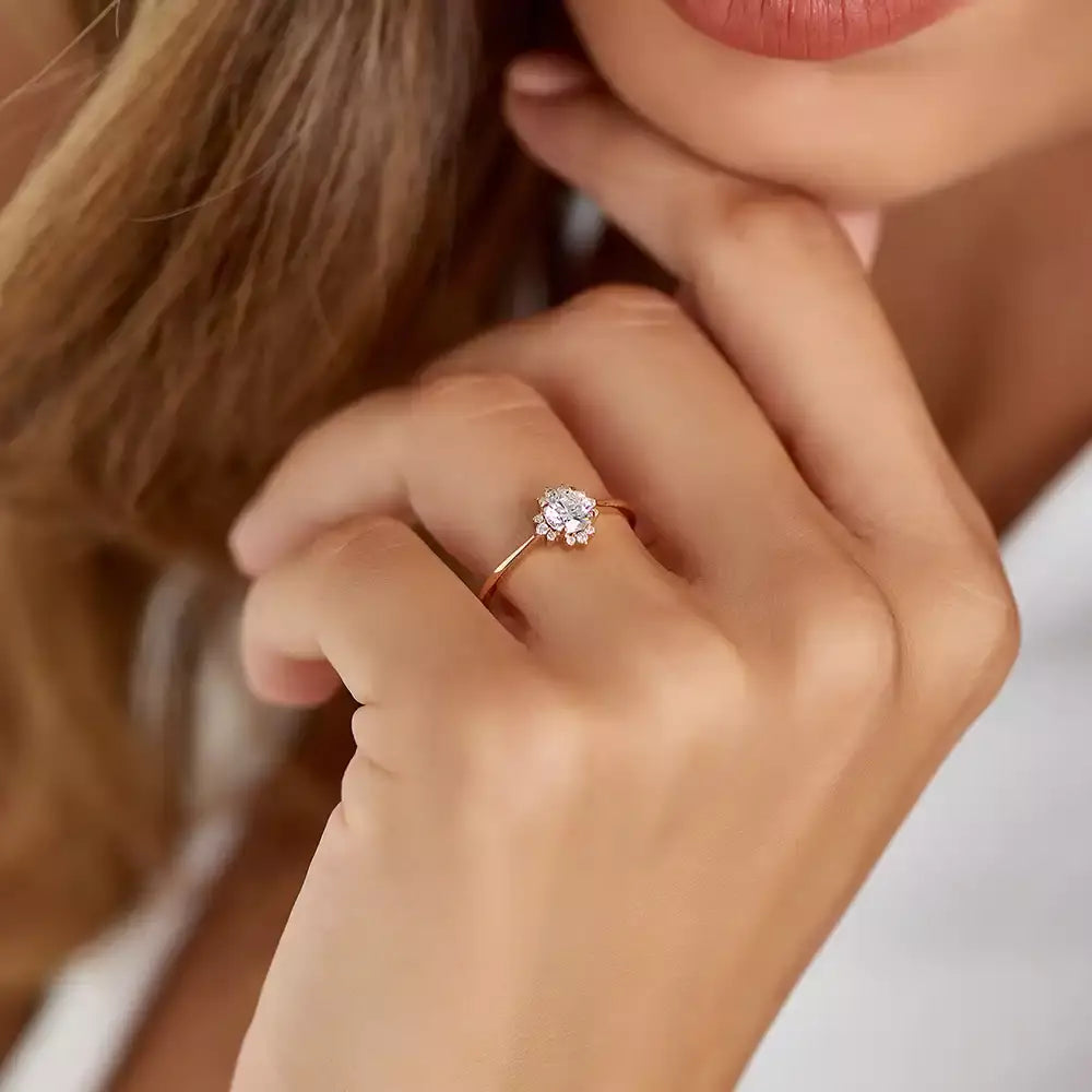 Dione 0.57 CT Diamond Rose Gold Ring
