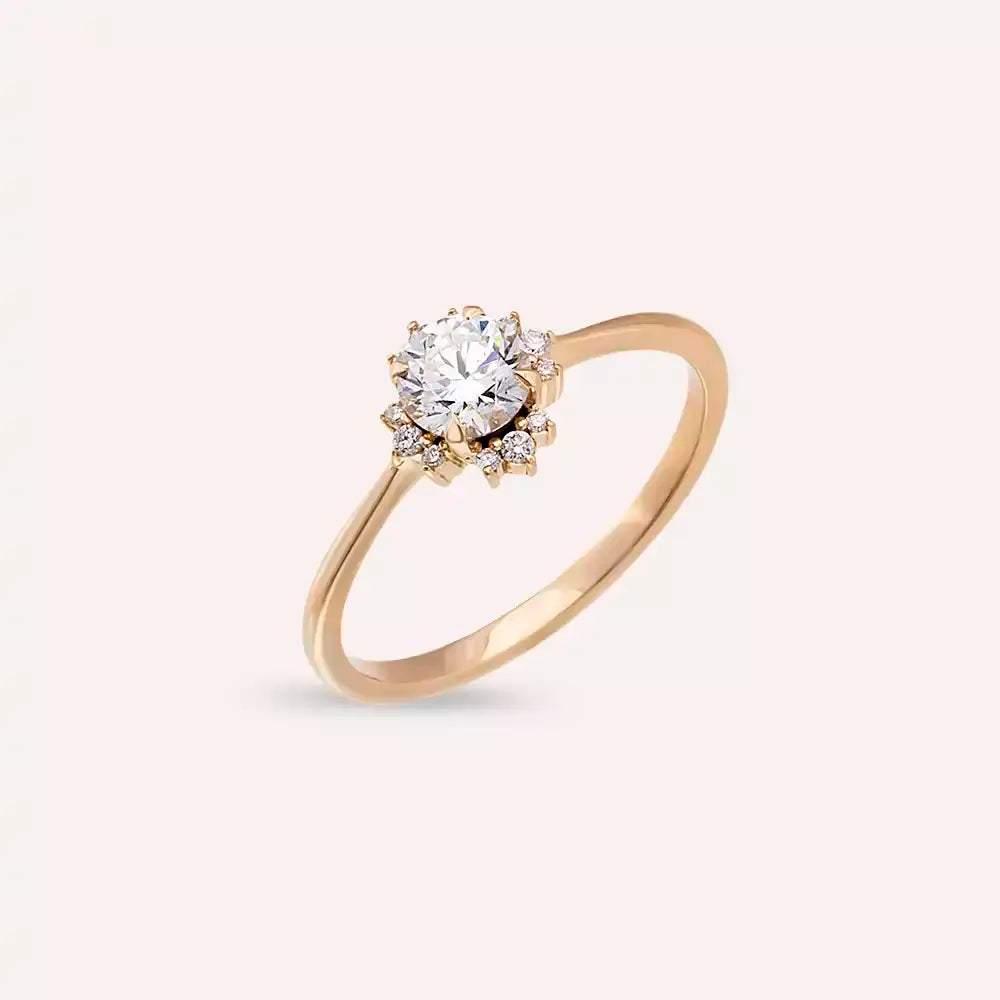 Dione 0.57 CT Diamond Rose Gold Ring