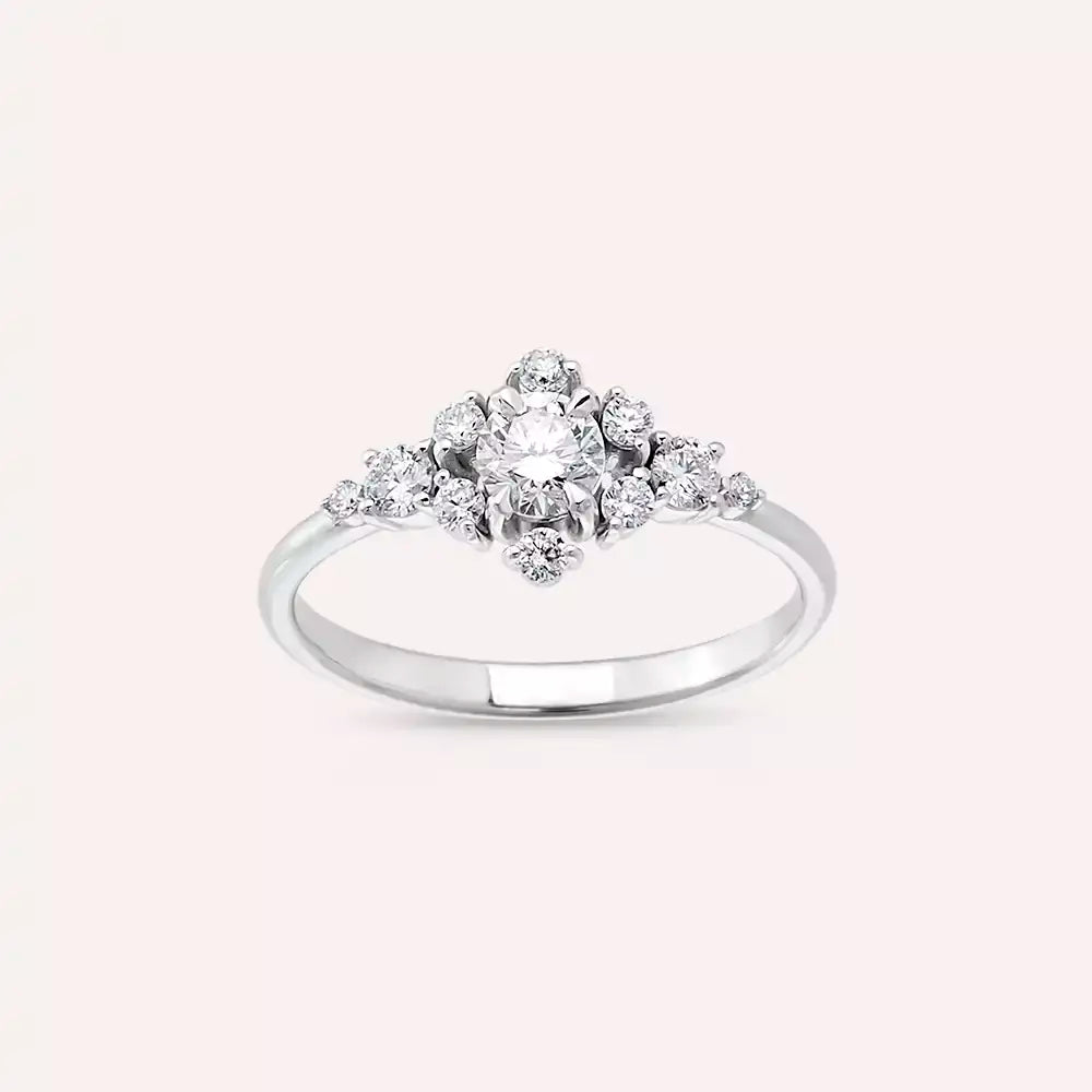 Adore 0.58 CT Diamond White Gold Ring