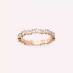 0.60 CT Baget Kesim Pırlanta Taşlı Rose Altın Tamtur Yüzük