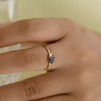 Douce 0.60 CT Multicolor Sapphire and Diamond Yellow Gold Ring