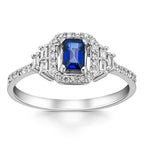 0,60 Karat Pırlantalı Safir Yüzük