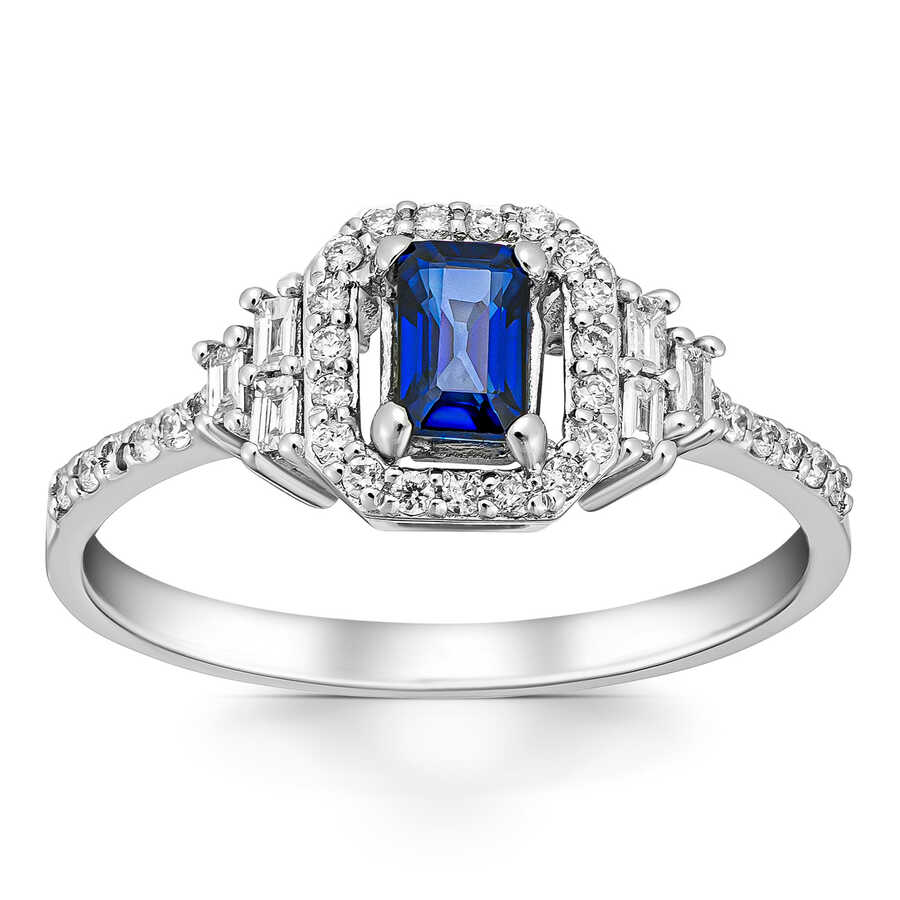 0,60 Karat Pırlantalı Safir Yüzük