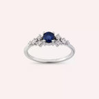 Luma 0.61 CT Sapphire and Diamond White Gold Ring
