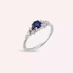 Luma 0.61 CT Sapphire and Diamond White Gold Ring