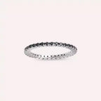 0.63 CT Black Diamond White Gold Full Eternity Ring