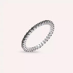 0.63 CT Black Diamond White Gold Full Eternity Ring