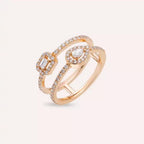 0.64 CT Diamond Rose Gold Ring