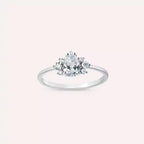 Dew 0.65 CT Pear Cut Diamond White Gold Ring